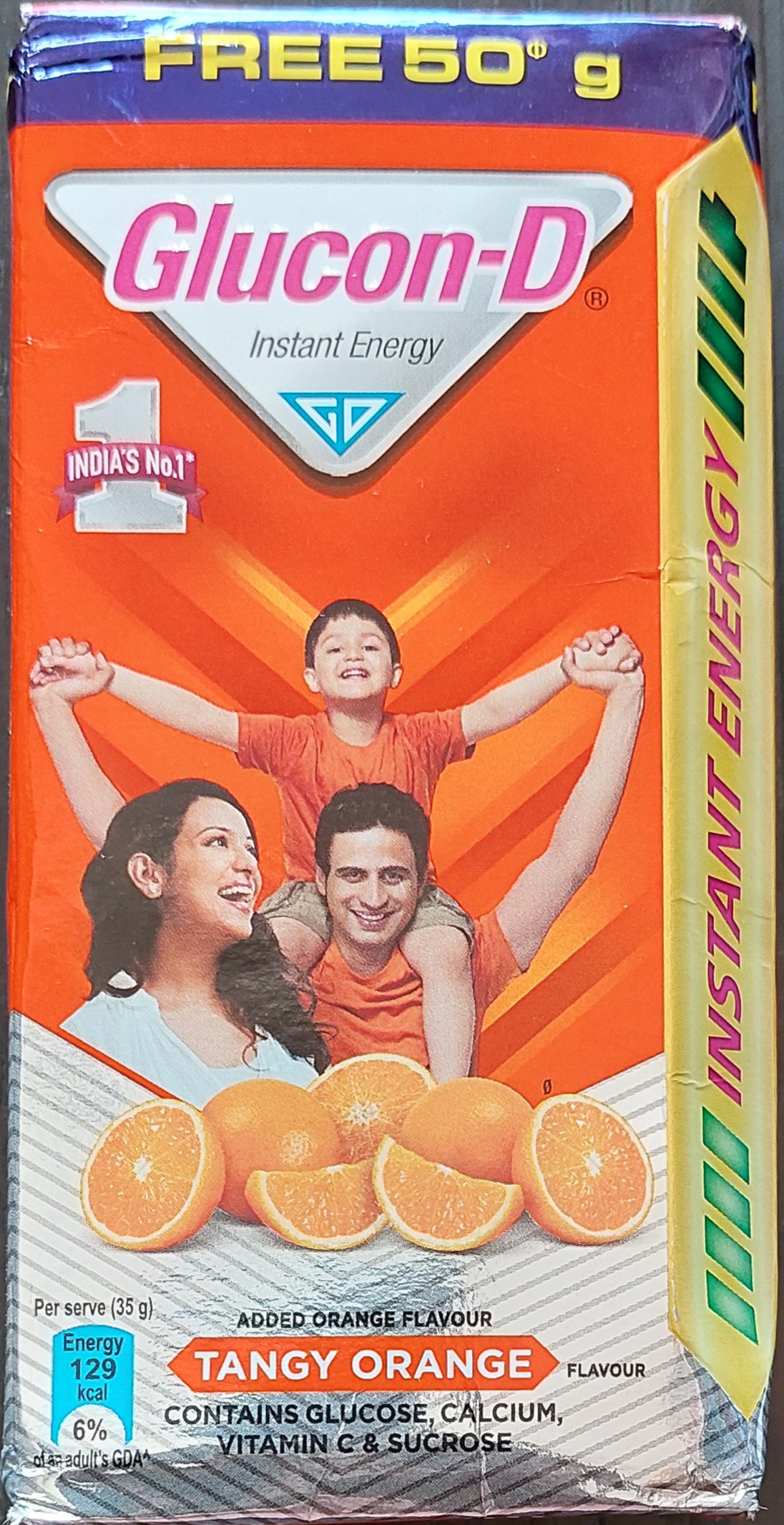 Glucon D Instant Energy Tangy Orange Flavour – 450 Gram